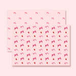 009　再販！ギンガムチェックとリボンのデザインペーパー🎀
