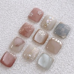 選べるフットネイル♡ ペディキュア　フット　夏　ネイルチップ　足　ピンク　マグネット　ブルー　夏ネイル　美甲