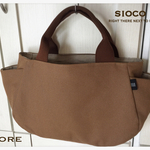  新色！Ricoシリーズ【Fiore】 8号帆布×リネン×濃茶テープトートバッグ Lサイズ ！秋色