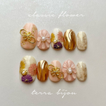 【色変更可　オーダー品】classic flowerネイルチップ