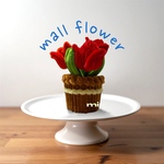 ふわふわモールのチューリップ鉢植え＊ミニインテリアに