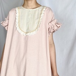 《 歌うあの子のRelax Dress -夏- 》アッシュピンク/桃/無地/刺繍/レース/10