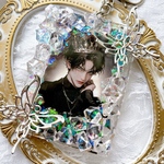 新作♡  硬質トレカケース  トレカケースデコ  透明  キラキラ  キーホルダー ハンドメイド