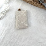 サークル刺繍 コンパクトティッシュケース  