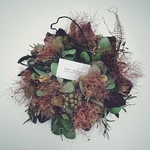 5-24 Botanical wreath 13スモークツリーとポポラスのリース　直径約34㎝
