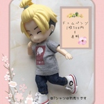 ねんどろいどどーる　服　ウエストがゴムのデニムパンツ