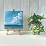 プチキャンバス絵画シリーズ♡アクリル画《原画》  ✴︎  海と夏雲  ✴︎