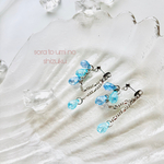 【限定】氷の雫たち✨クラックチェコドロップ　サージカルステンレスピアスorイヤリング（シルバーカラー）