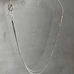 《silver950 》ラインの美しい　シルバーチョーカー　2way シルバーネックレス シンプル　