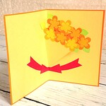 ポップアップカード☆黄色い花束