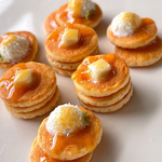 〈2点SET〉ミニチュアフード　ナチュラルホットケーキ