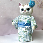 こはるちゃん用　紫陽花柄浴衣セット　水色🩵