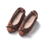 ballet shoes -orange型押し-