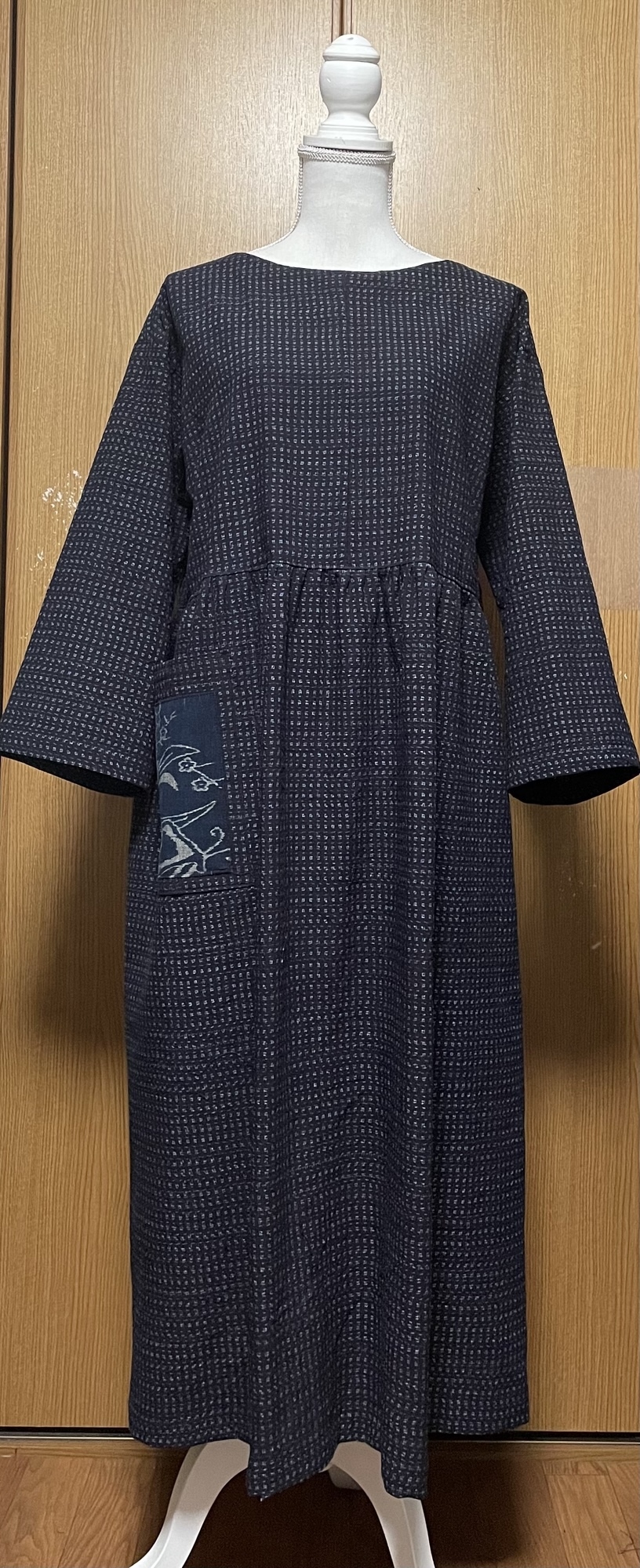 着物リメイク　村山大島のフード付きジャケット　 L〜 LLサイズ 着物リメイク 村山大島のフード付きジャケット L〜LLサイズ