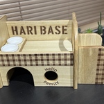 ハリネズミの夢のおうち。木製ハウス 食器付き　Ver.3