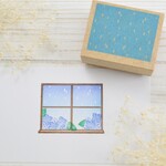 【雨の景色はんこ】季節を楽しむ窓のはんこシリーズ
