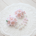 桜(半くす) つまみ細工髪飾り