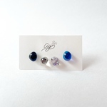 ちいさな つぶつぶ４点セットꕤクリア/かすみ草フレーク/キラキラ/ネイビーブルー/クリアブルー