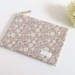 【N様専用ページ】整理上手さんのA5メッシュケース仕切り付き*リバティJohannaグレイッシュモーヴ
