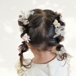 【キッズヘアを特別可愛く♡】くしゅくしゅオーガンジーのヘッドパーツ 7色 ピンク ラベンダー エクリュ 七五三 753 発表会 入学式 卒園式 卒業式