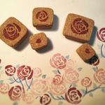 お花畑【バラ】＊消しゴムはんこ