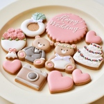 【名入れ可】結婚祝い　ウエディング　アイシングクッキーセット｜名入れ対応