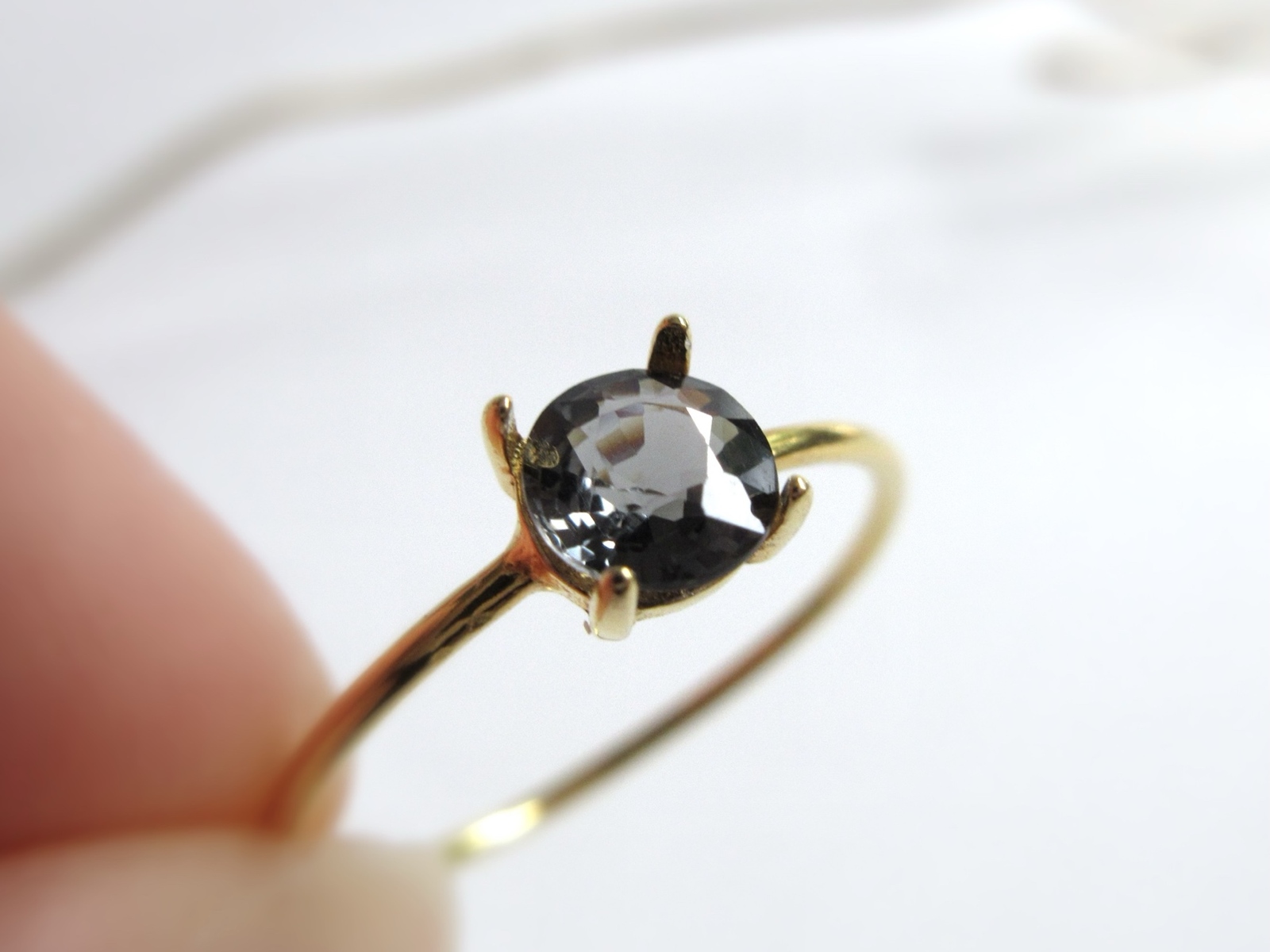 5mm高品質「シルバーブルースピネル」リング