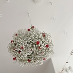 flying wreath " picnic "  フライングリース かすみ草リース