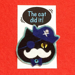 バイキング猫ブローチ (blue)