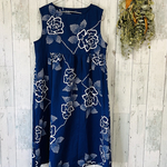 ☆sale!   浴衣の反物から　花柄ヨーク切り替えギャザーワンピース　浴衣リメイク♪