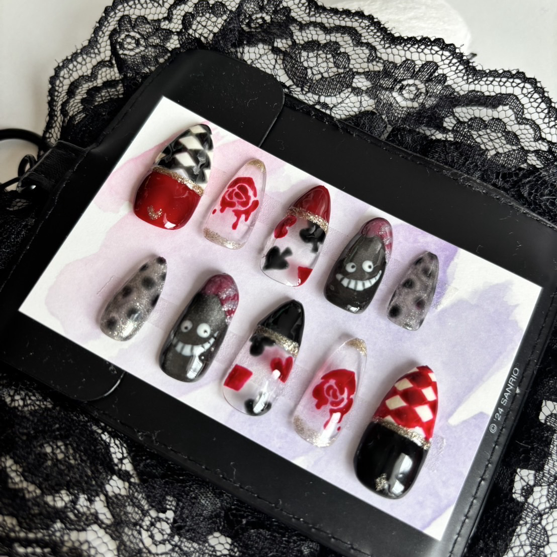 現品♣️アリスネイルチップ♥️ハートの女王風 - spica✴︎nail