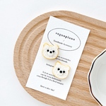 🐻‍❄️しろくま食パンみみかざり【かほはせ】（ピアス・イヤリング・耳飾り）【シロクマ・白熊】【ホワイト・冬・北極・動物】