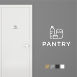 【賃貸OK】PANTRY ドア サインステッカー アイコン │パントリー用 選べる4色展開