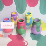 カラフルフラワーベース【Colorful flower vase】/1個