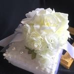 リングピロー【ウェディングブーケ】ウェディング　送料無料　ホワイトローズ　結婚式
