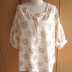 完成品★ワイルドブーケのブラウス☆大きいサイズ