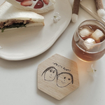 【送料込】父の日のプレゼント　似顔絵　コースター　コーヒー　ビール　父の日ギフト
