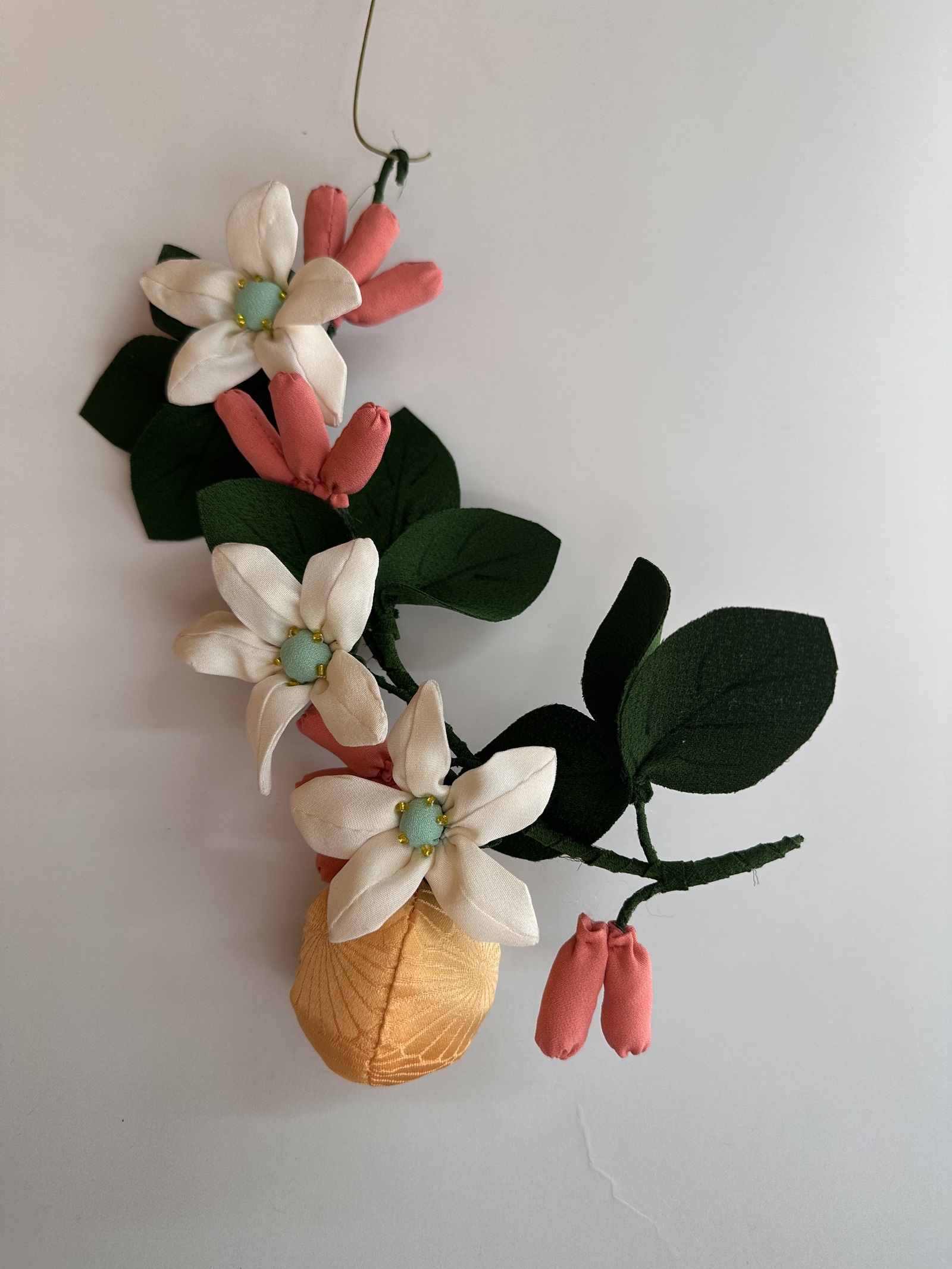 キット】紫陽花の押し絵のタペストリー【古布】 - 和小物キット