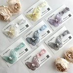 Butterfly lace × Grosgrain ribbon hair clip 𓂃 ⚮̈ .゜ 〈 7color 〉 バタフライ レース × グログラン リボン ヘアクリップ