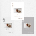 内祝いカード　シンプル　海外風　写真入り　人気カラー　出産祝い　753  おしゃれ　今どき　敬老の日　父の日　パパの日　ありがとう　感謝　紹介　世界に一つ