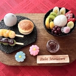 ＊ミニチュアフード＊フルーツあんみつと和菓子セット