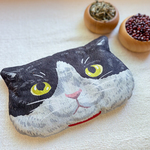 よもぎ入り♪猫のあずきアイピロー《ハチワレ目開き》