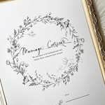 ウエディングツリー　結婚証明書　ウエディングリース　人前式　ペーパーアイテム　誓いの言葉　手作りキット　手作り結婚証明書　おしゃれ　ブライダル　結婚式　人前結婚式　ウェディングツリー説明書　