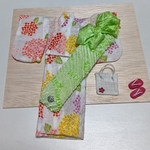 夏が待ち切れない！今年の浴衣はこれに決めた！
リカちゃんサイズ　(紫陽花x緑帯)