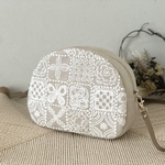 ⚮̈ミナペルホネン　forest tile light beigeまるっこポシェット