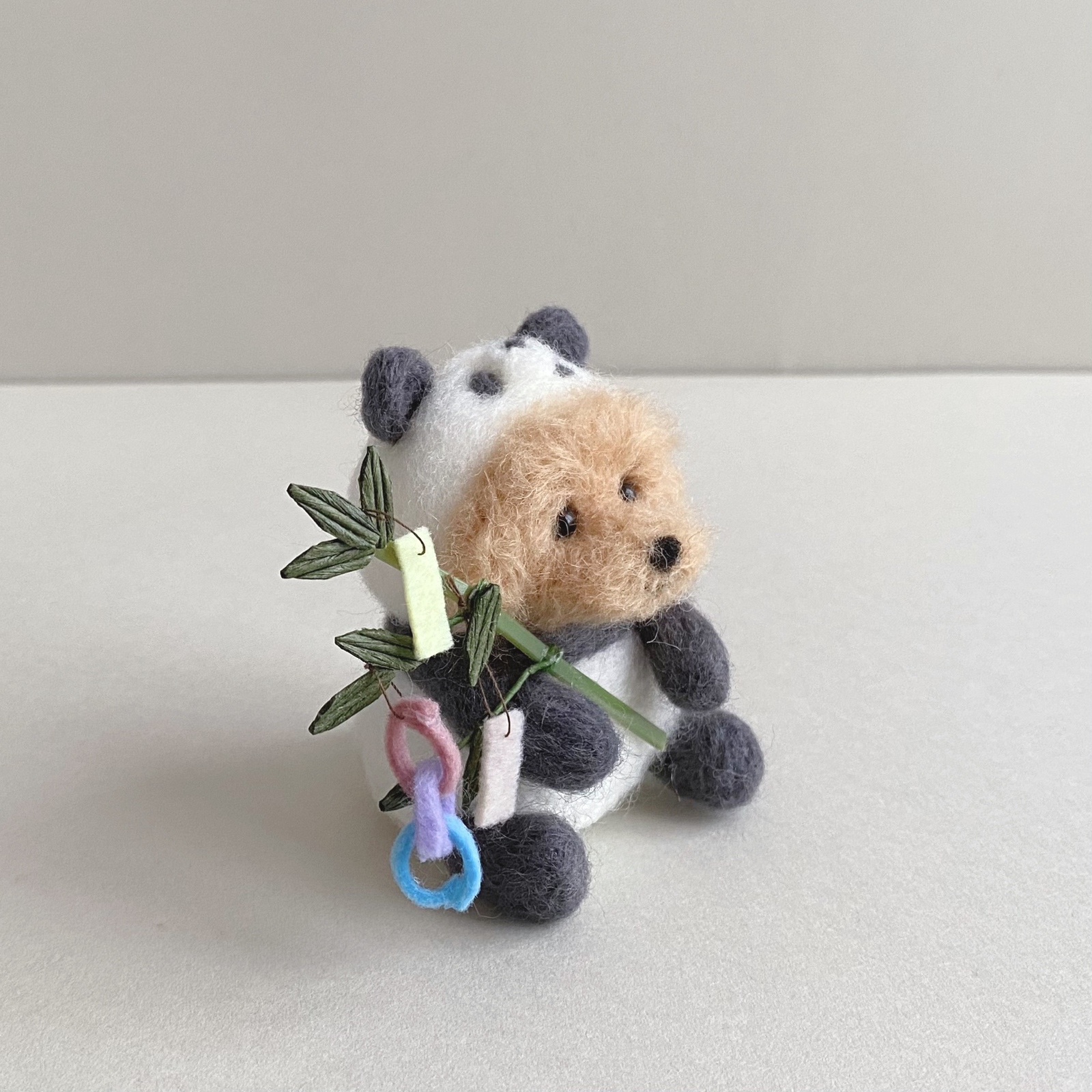 羊毛フェルト　トイプードル　七夕　みぃー 受注製作 》オーダー 犬♡うちの子製作♡羊毛フェルト♡トイ