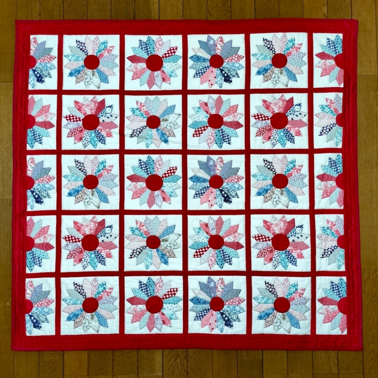 ハンドメイド パッチワークキルト タペストリー マルチカバー