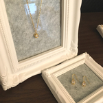 ひと粒キュービックジルコニア シンプルネックレス&ピアス