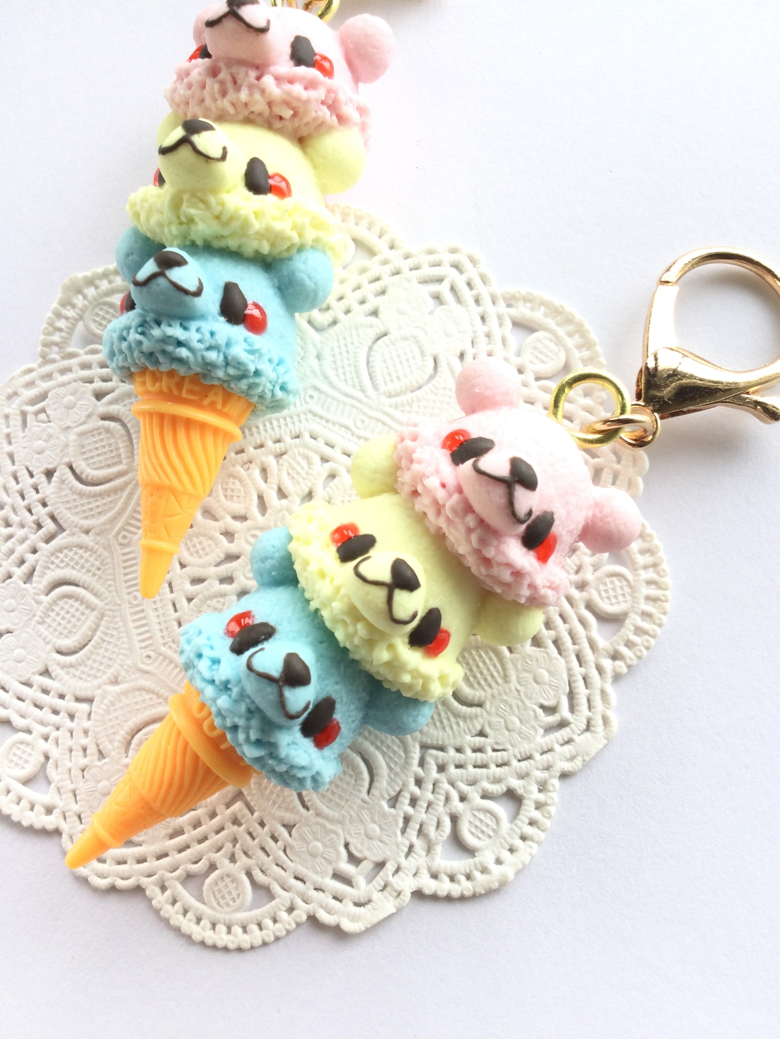 Lucky Cream Chocolate☆アイスキーホルダー☆スイーツデコ Lucky Cream Chocolateアイスキーホルダースイーツデコ