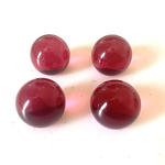 Clear Red 19mm Domed Cabochons